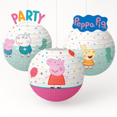 Peppa Pig Paper Lanterns for Kids' Birthday Parties